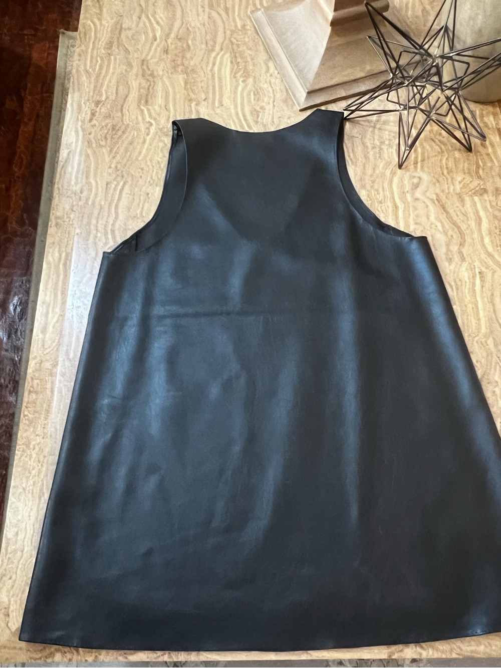 Zara Black Faux Leather Tunic Dress - Picture 4 of 4
